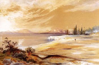 托馬斯 莫蘭 Hot Springs on the Shore of Yellowstone Lake 托馬斯 莫蘭 Hot Springs on the Shore of Yellowstone Lake